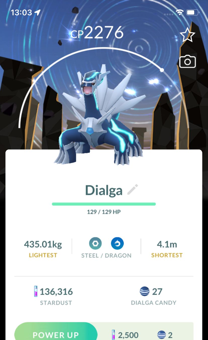 Dialga with Background - Pokemon GO Trade Service