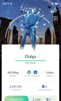 Dialga Origin Form + Roar of Time with Background - Pokemon GO Trade Service