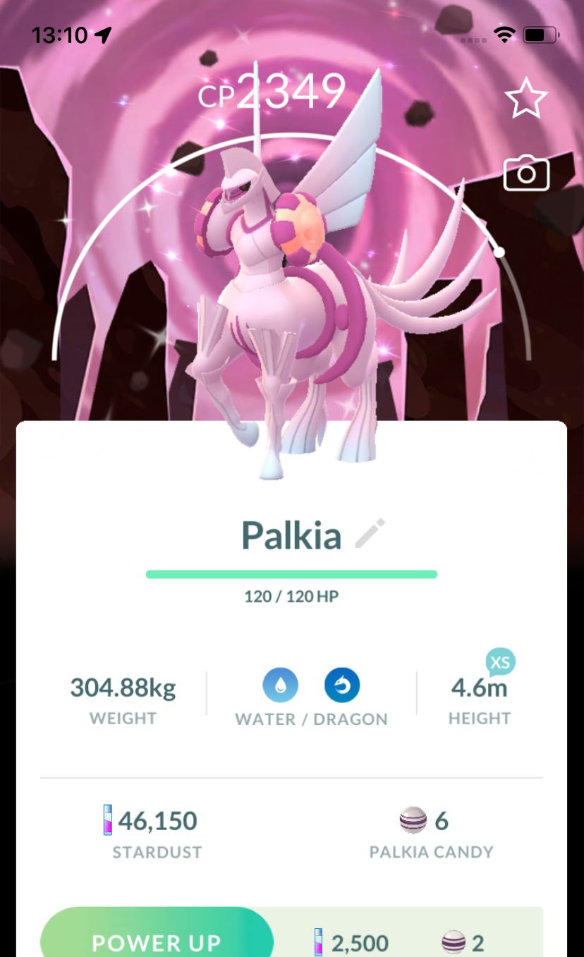 Shiny Palkia Origin (Spacial Rend) + Wormhole Background - Pokemon GO Trade Service