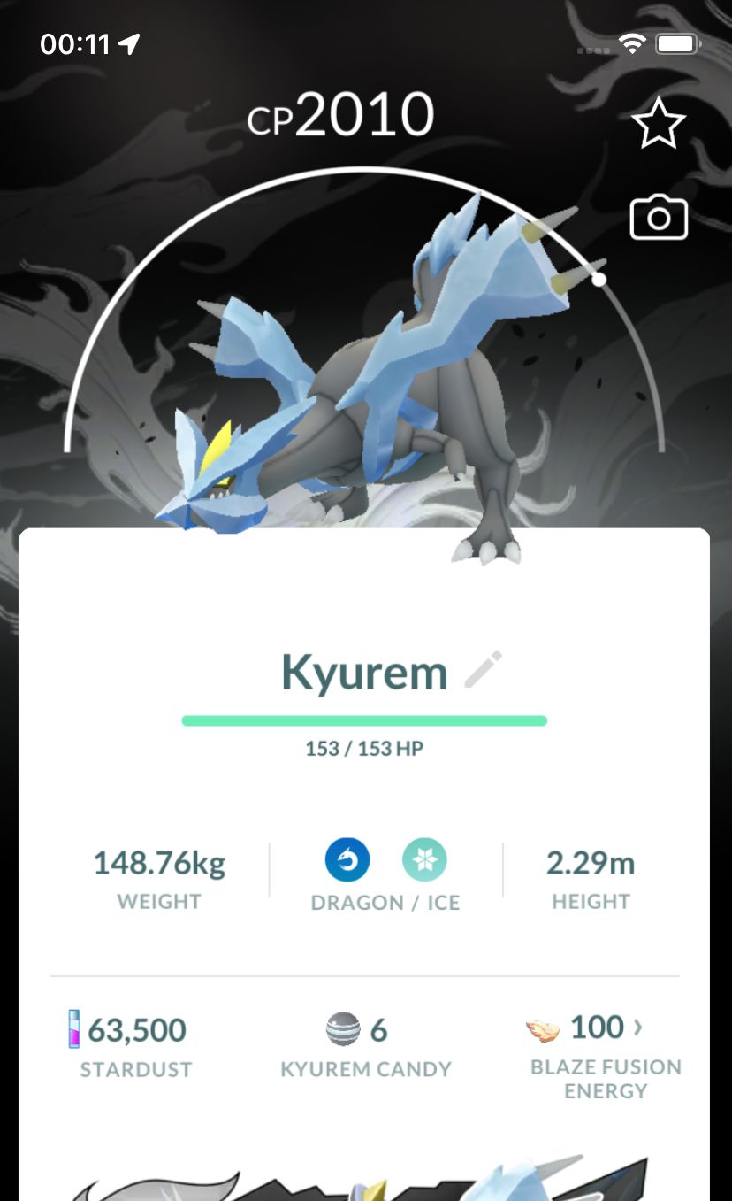 Kyurem with Background - Pokemon GO Trade Service