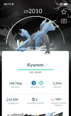 Kyurem with Background - Pokemon GO Trade Service