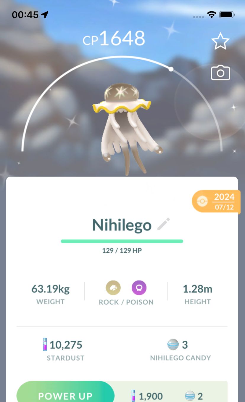 Shiny Nihilego Lv15 - Pokemon GO Trade Service