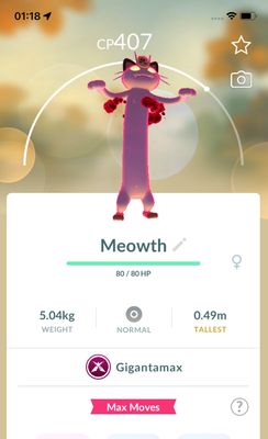 Meowth Gigantamax Trade - Pokemon GO Trade