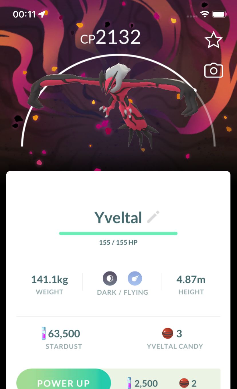 Yveltal with Background - Pokemon GO Trade Service