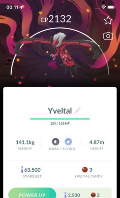 Yveltal with Background - Pokemon GO Trade Service