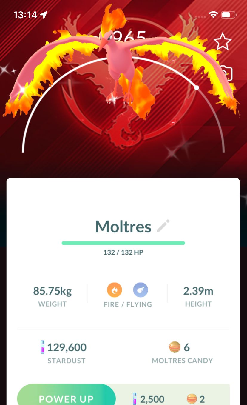 Shiny Moltres + Valor Background - Pokemon GO Trade Service