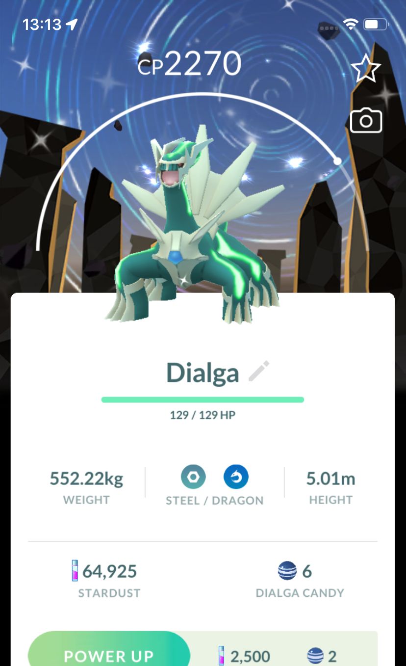 Shiny Dialga + Special Background - Pokemon GO Trade Service