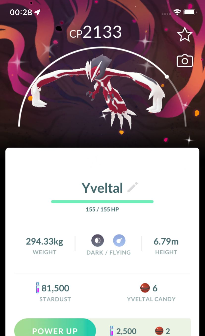 Shiny Yveltal + Special Background - Pokemon GO Trade Service