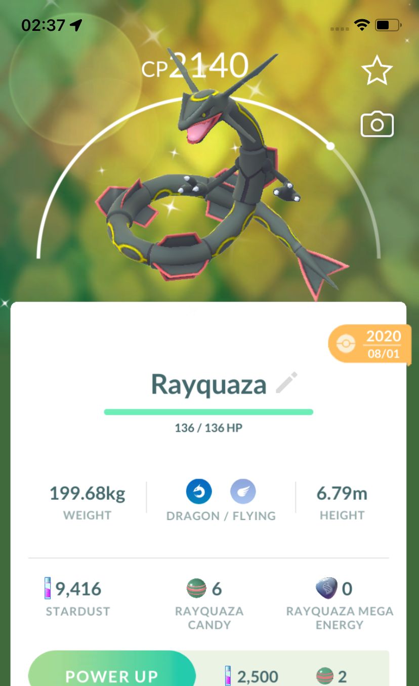 Shiny Rayquaza 2020 Trade (Guaranteed Lucky) - Pokemon GO Trade