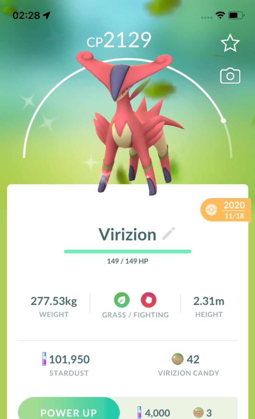 Shiny Virizion 2020 Trade (Guaranteed Lucky) - Pokemon GO Trade