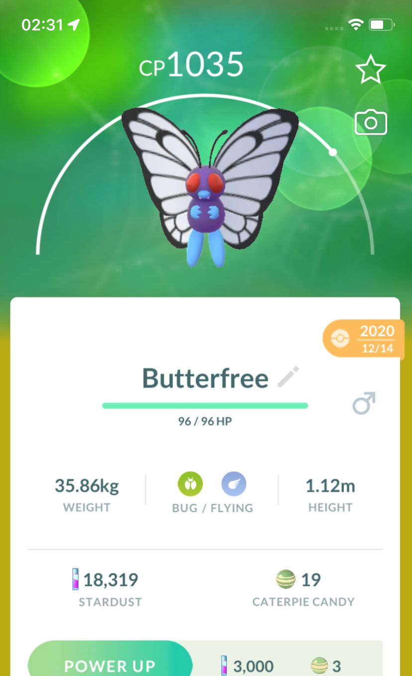 Butterfree 2020 (Guaranteed Lucky) - Pokemon GO Trade