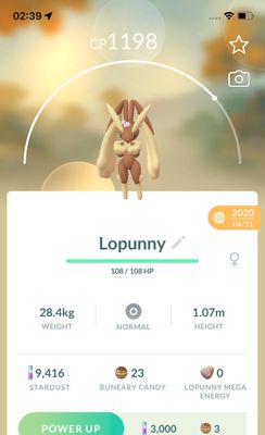 Lopunny with Flowers 2020 (Guaranteed Lucky) - Pokemon GO Trade