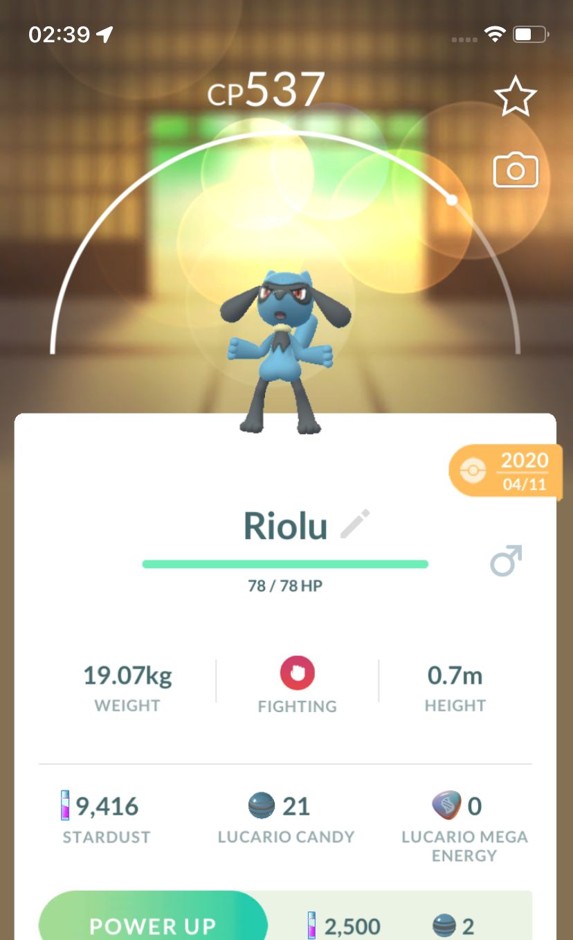 Riolu 2020 (Guaranteed Lucky) - Pokemon GO Trade