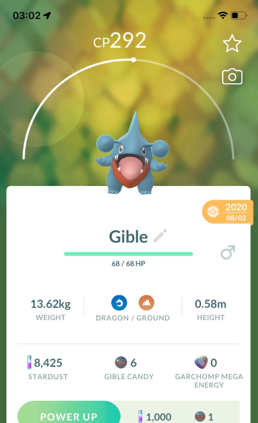 Gible 2020 (Guaranteed Lucky) - Pokemon GO Trade