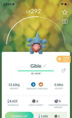 Gible 2020 (Guaranteed Lucky) - Pokemon GO Trade