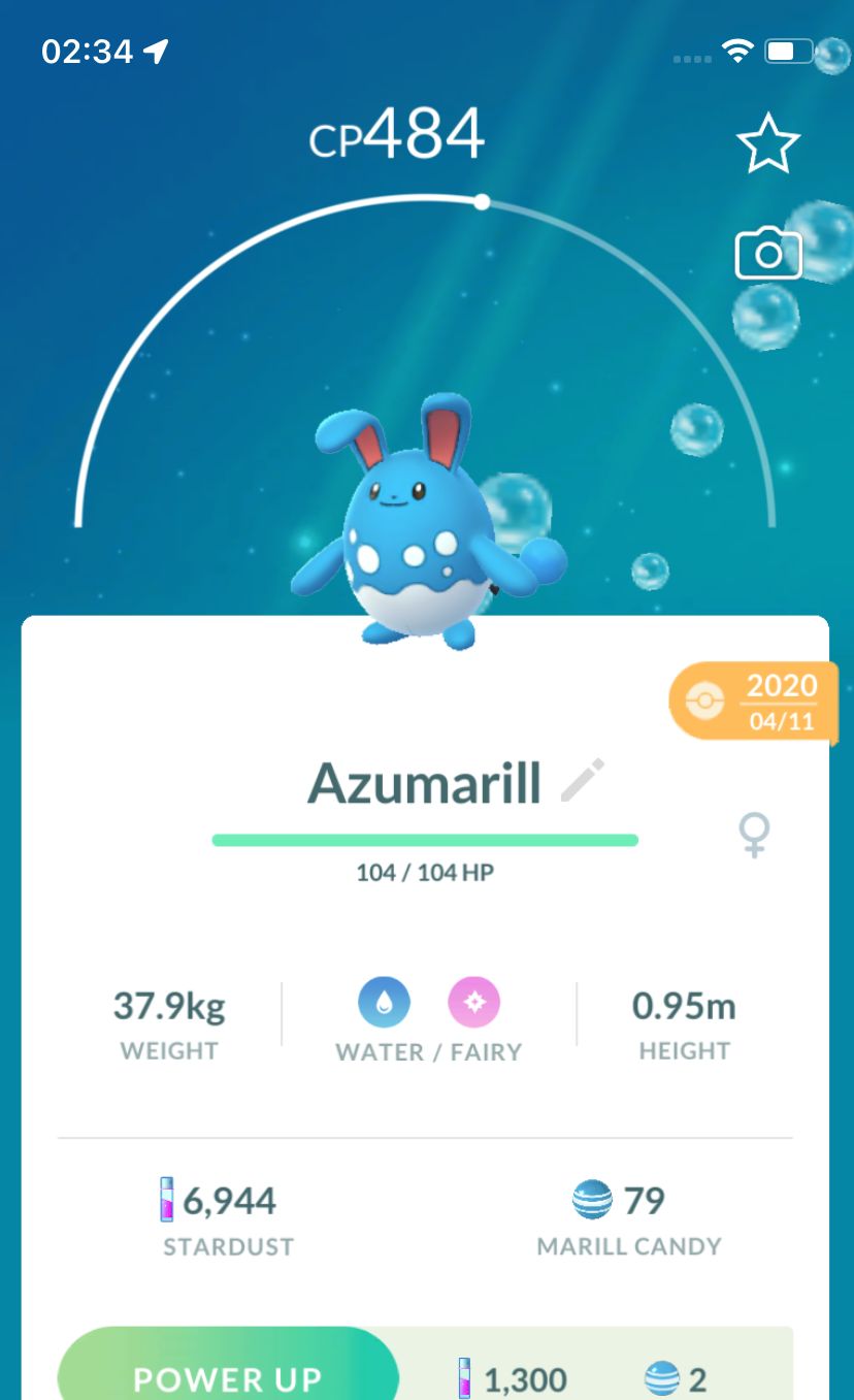 Azumarill 2020 (Guaranteed Lucky) - Pokemon GO Trade