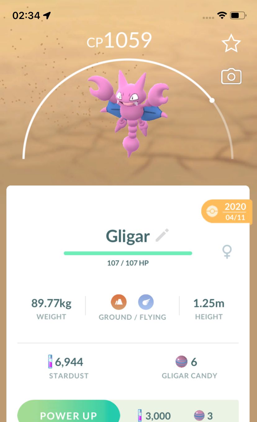 Gligar 2020 (Guaranteed Lucky) - Pokemon GO Trade
