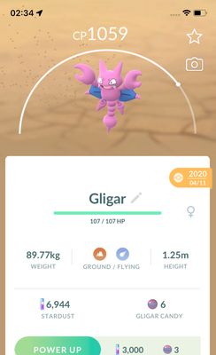 Gligar 2020 (Guaranteed Lucky) - Pokemon GO Trade