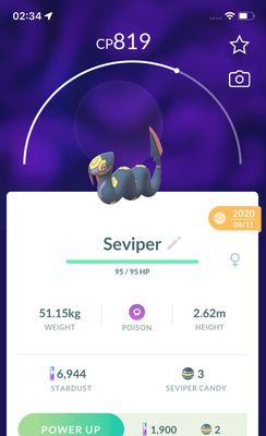Seviper 2020 (Guaranteed Lucky) - Pokemon GO Trade