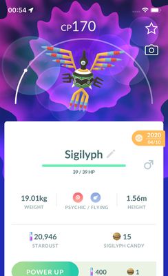 Sigilyph 2020 (Guaranteed Lucky) - Pokemon GO Trade