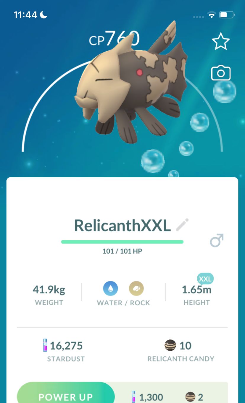 Relicanth (XXL Height) - Pokemon GO Trade Service