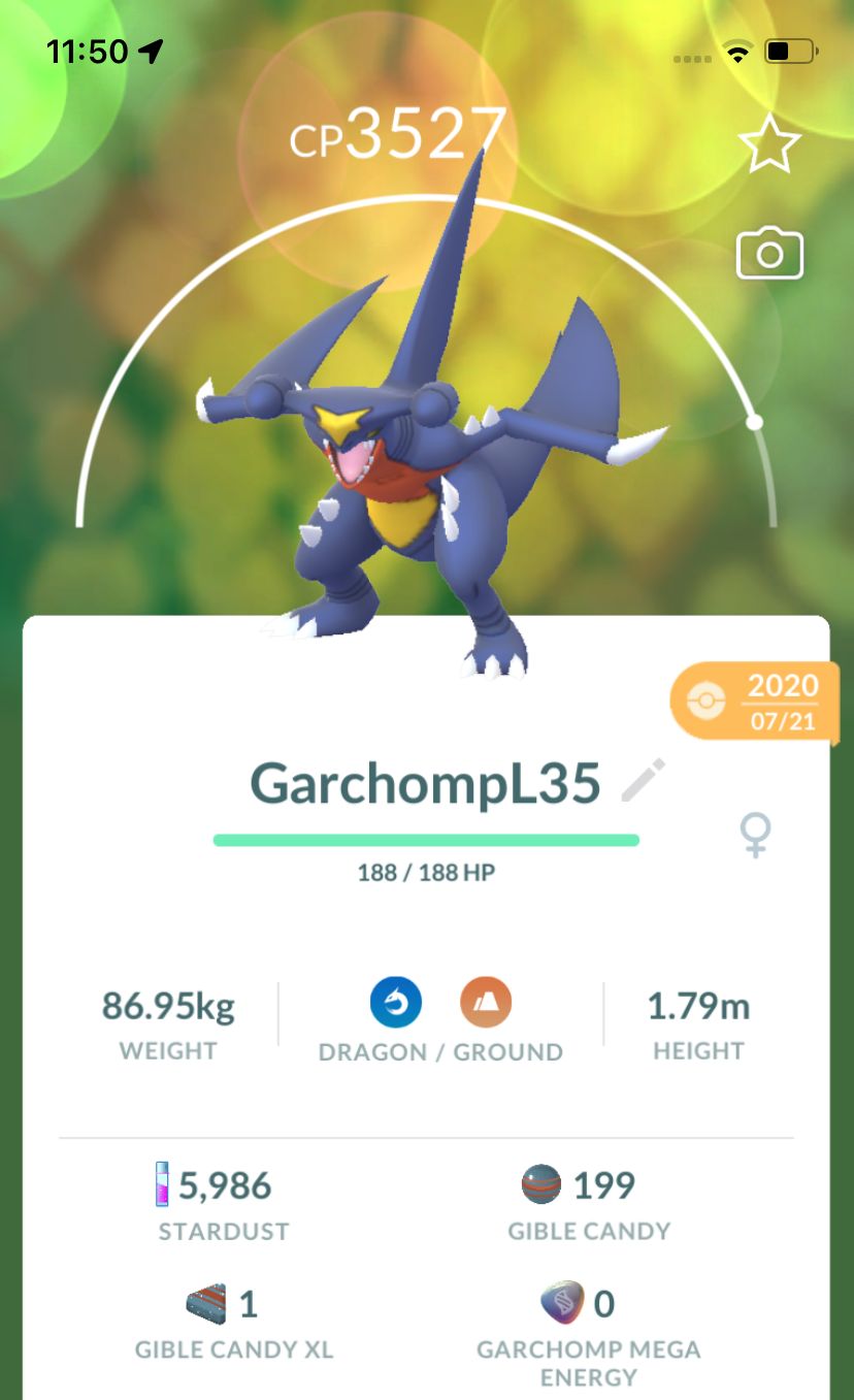 Garchomp Lv35 2020 (Guaranteed Lucky) - Pokemon GO Trade