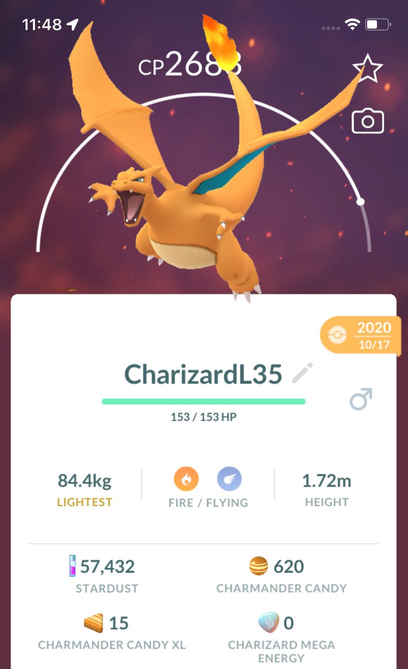 Charizard Lv35 2020 (Guaranteed Lucky) - Pokemon GO Trade