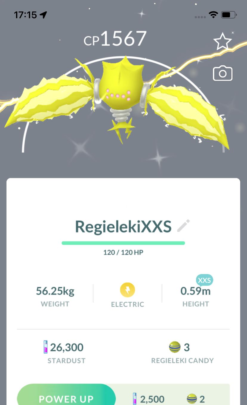 Shiny Regieleki XXS Height - Pokemon GO Trade Service