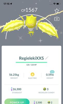 Shiny Regieleki XXS Height - Pokemon GO Trade Service