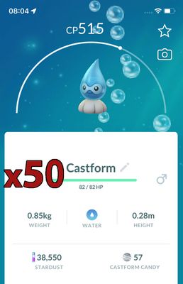 Rain Castform [x50] - Pokemon GO Trade Service