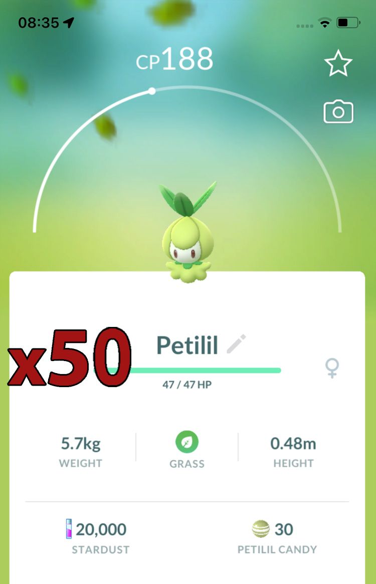 Petilil [x50] - Pokemon GO Trade Service