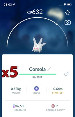 Galarian Corsola (Sunglasses) Trades Service [x5] - Pokemon GO Trade