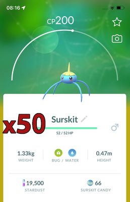 Surskit [x50] - Pokemon GO Trade Service