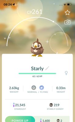 Shiny Starly - Pokemon GO Trade Service