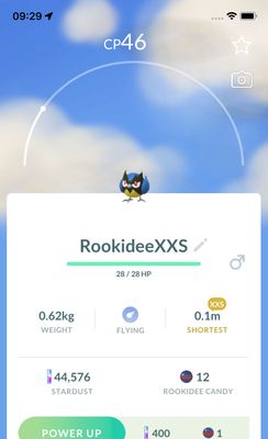 Rookidee (XXS Height) - Pokemon GO Trade Service