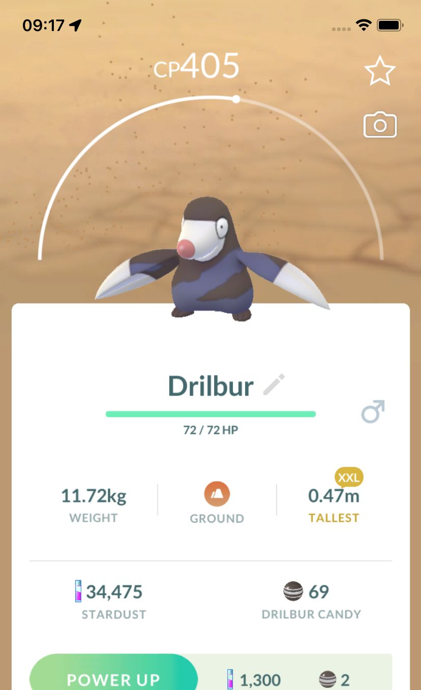 Drilbur (XXL Height) - Pokemon GO Trade Service