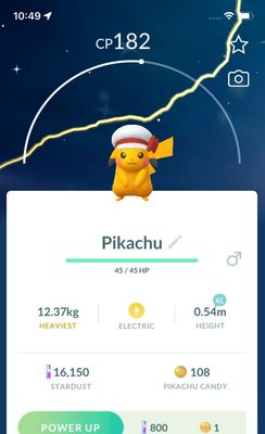 Shiny Pikachu Lyra Hat - Pokemon GO Trade
