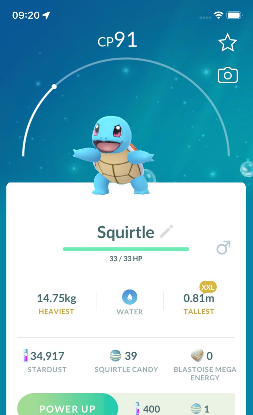 Squirtle (XXL Height) - Pokemon GO Trade Service
