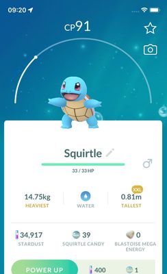 Squirtle (XXL Height) - Pokemon GO Trade Service