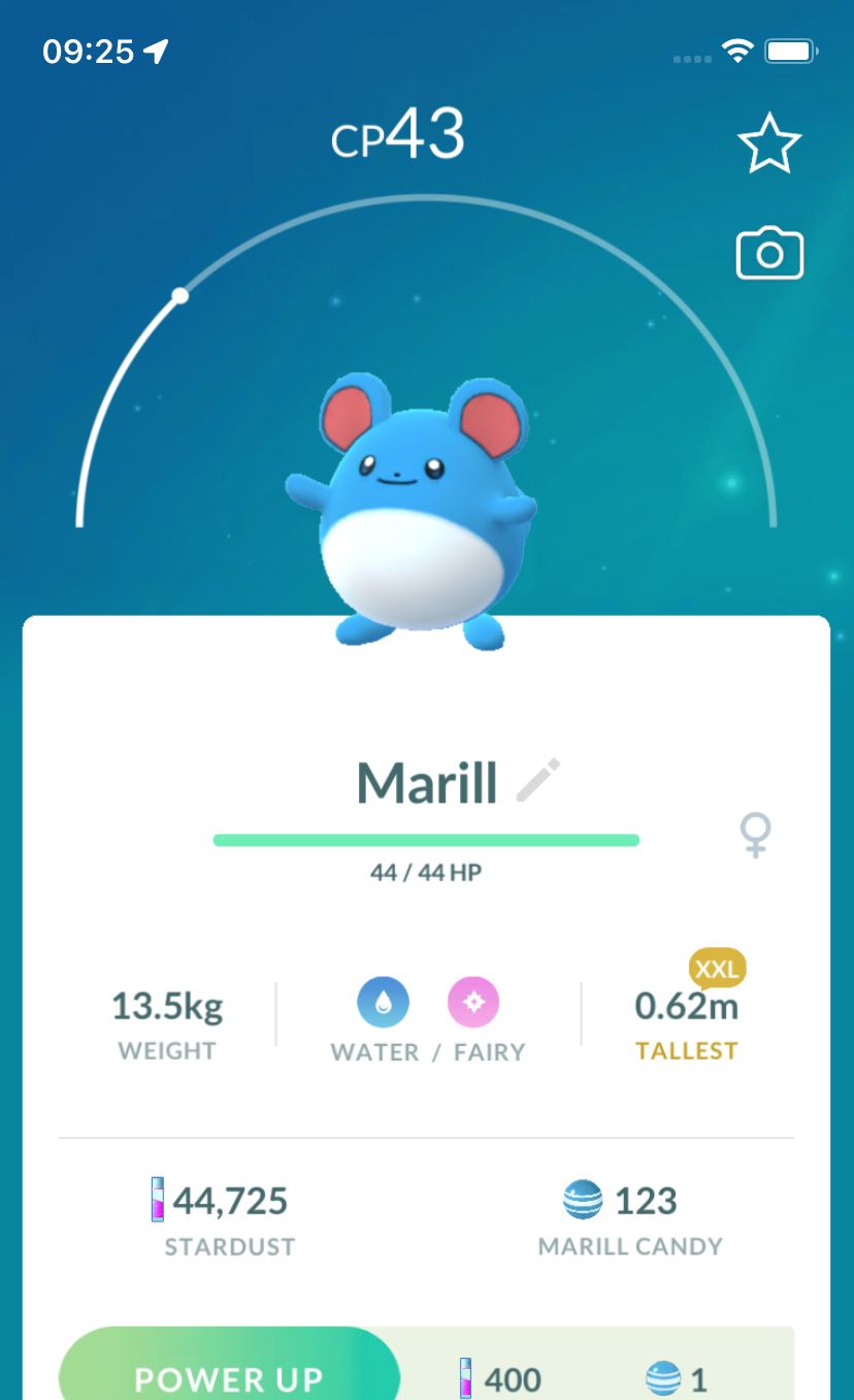 Marill (XXL Height) - Pokemon GO Trade Service