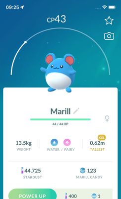 Marill (XXL Height) - Pokemon GO Trade Service