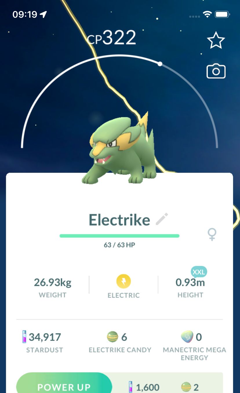 Electrike (XXL Height) - Pokemon GO Trade Service