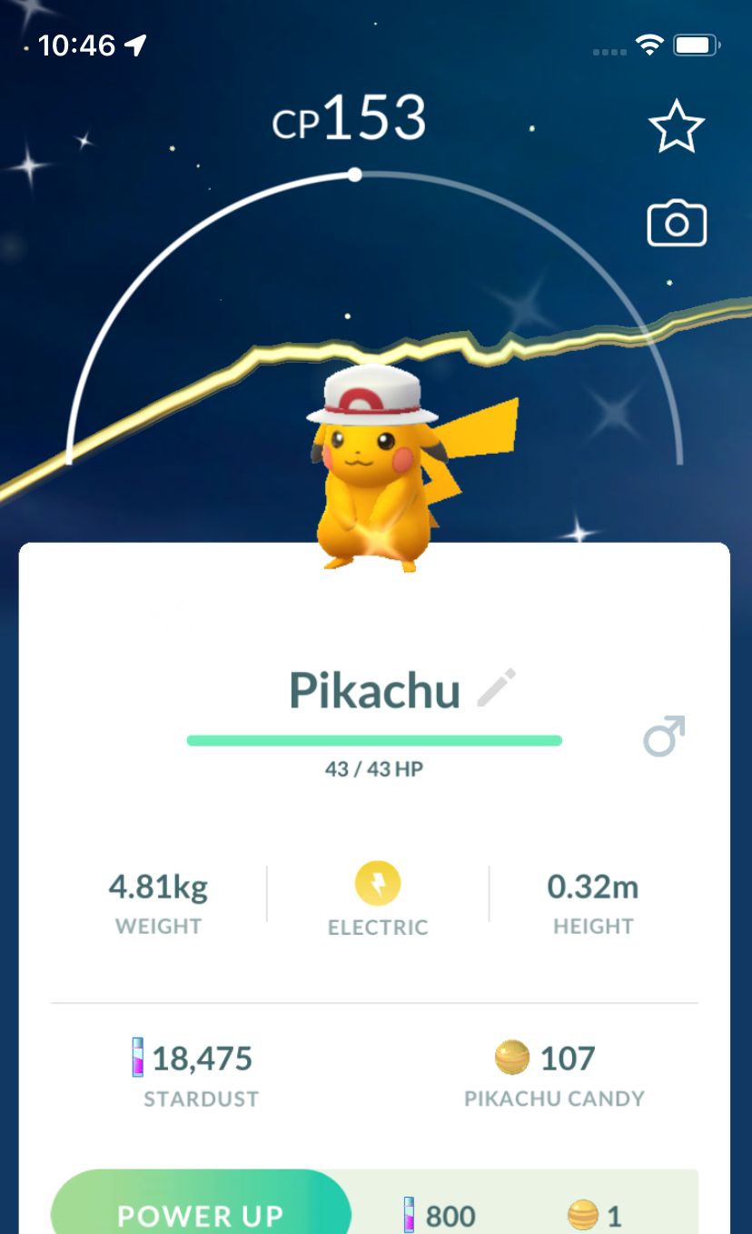 Shiny Pikachu Leaf Hat - Pokemon GO Trade