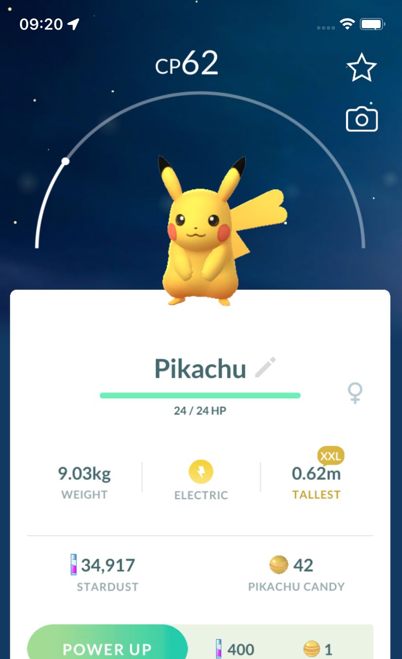 Pikachu (XXL Height) - Pokemon GO Trade Service