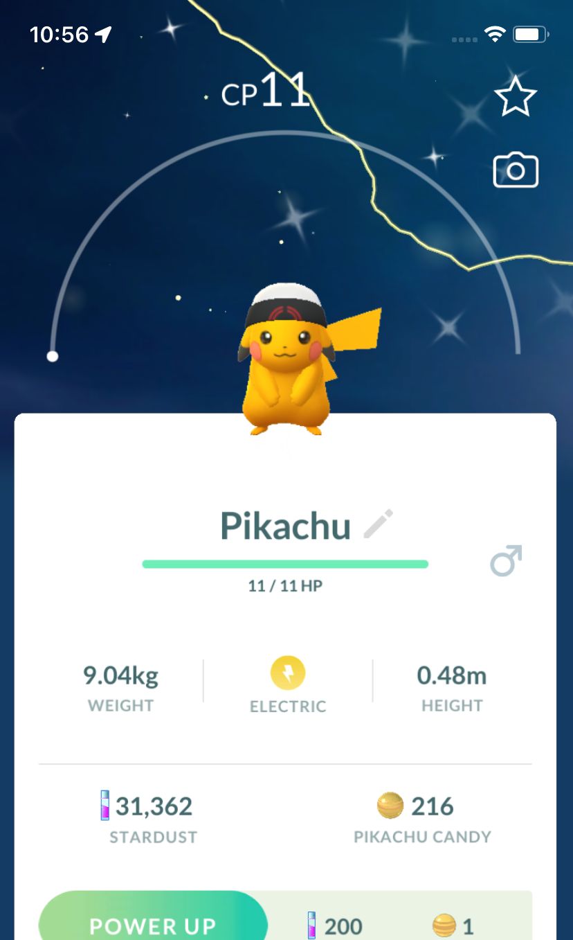 Shiny Pikachu Brendan Hat - Pokemon GO Trade