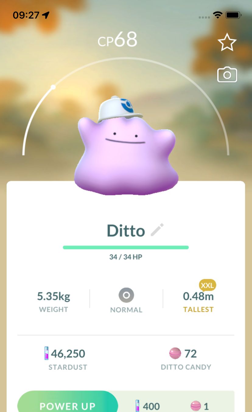 Ditto with Cap (XXL Height) - Pokemon GO Trade Service