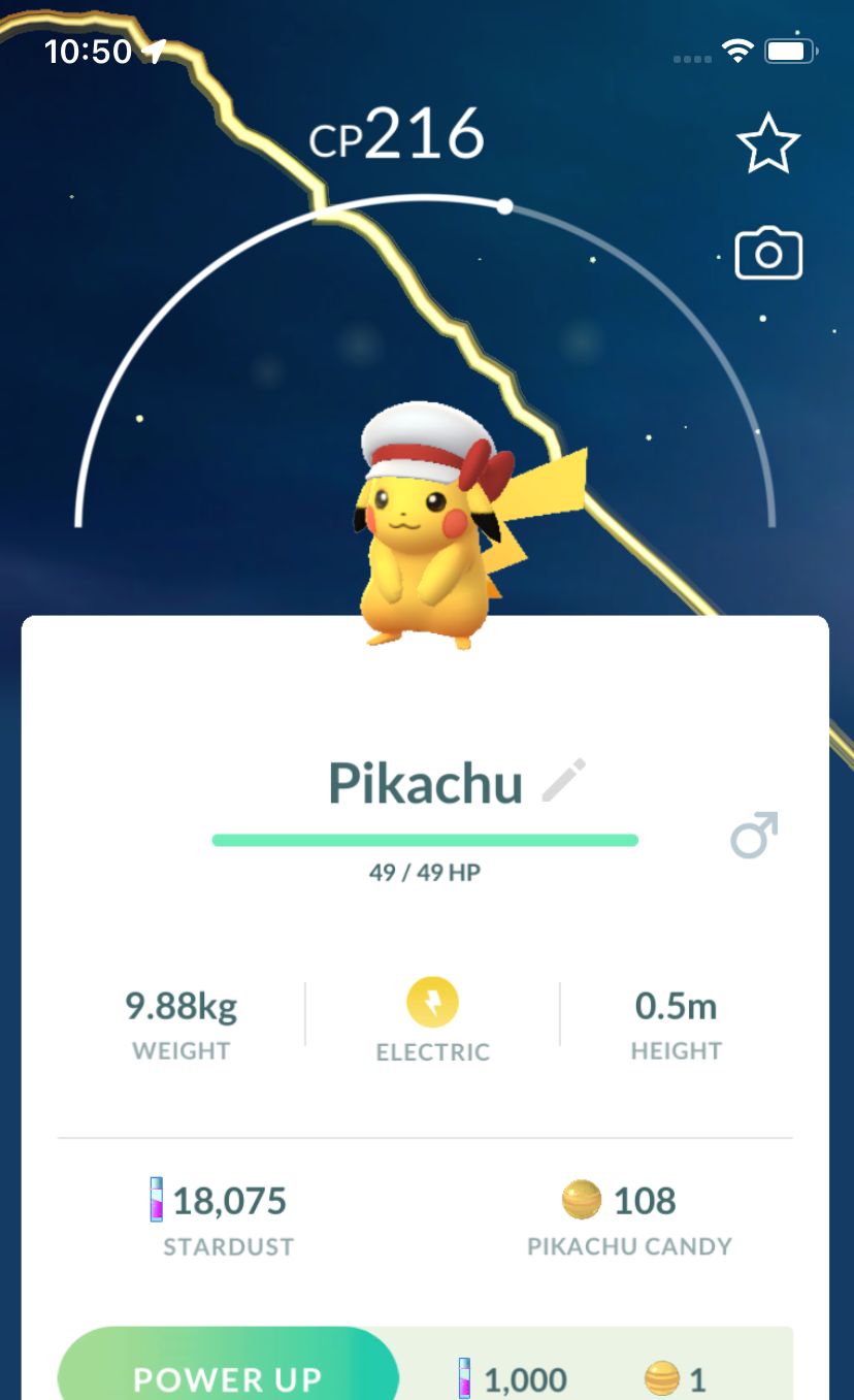 Pikachu Lyra Hat Trade - Pokemon GO Trade
