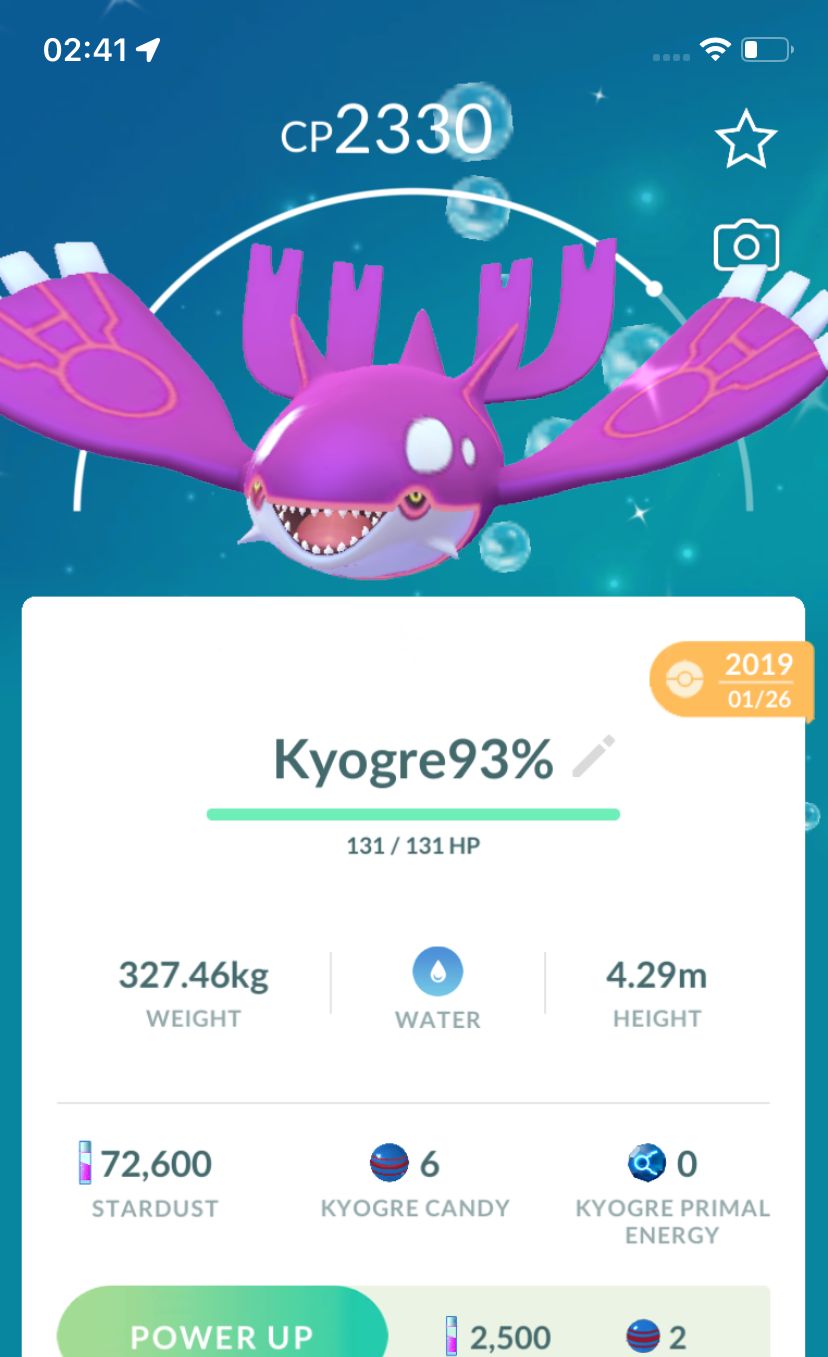 Shiny Kyogre 2019 Trade (Guaranteed Lucky) - Pokemon GO Trade