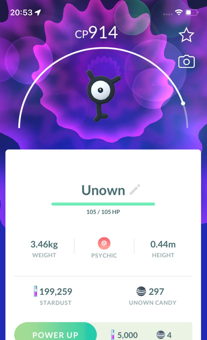 Unown Y - Pokemon GO Trade