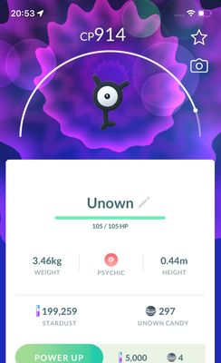 Unown Y - Pokemon GO Trade